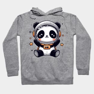 Panda astronaut cute happy Hoodie